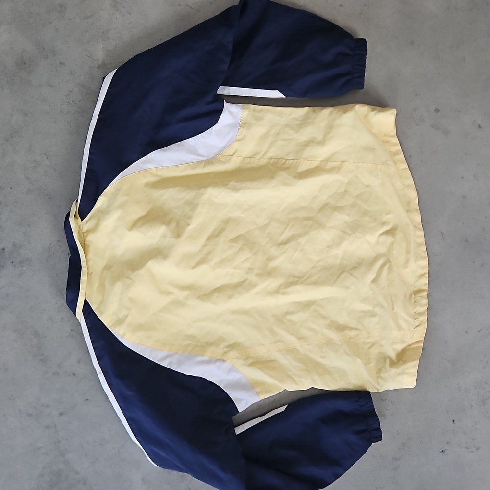 Wilson Yellow and Navy Zip Up Athletic Jacket with White Accents Vintage - Picture 4 of 7